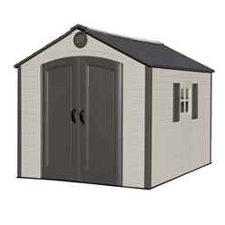 8ft X 10ft Life Plus Plastic Apex Shed With Plastic Floor + 1 Window (2.43m X 3.05m)