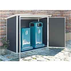 6 X 3 Plastic Storage Unit - Dark Grey With Foundation Kit (included)