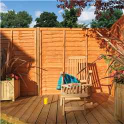 Pack Of 3 - 6 X 3 Traditional Lap Fence Panel Dip Treated