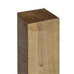 Pack Of 3 - 8ft Pressure Treated Timber Fence Post 3 (75x75mm) Green