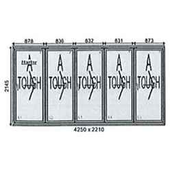 Aluminium Bi-Folding Doors - 4250mm X 2210mm (5 Doors) - Anthracite Grey Inside And Outside
