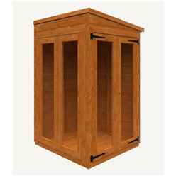 4ft X 4ft Pent Tongue And Groove Summerhouse (12mm Tongue And Groove Floor And Roof)