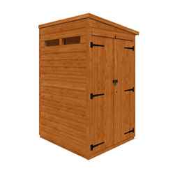 4ft X 4ft Tongue And Groove Double Doors Security Shed (12mm Tongue And Groove Floor And Pent Roof)
