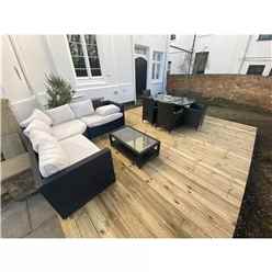 1.2m X 5.4m (4ft X 18ft) Deluxe Decking Timber Kit - Pressure Treated - 6 X 2 Joists (stronger And Tougher) - 32mm X 150mm Timber Decking Boards (stronger And Tougher) + Fixing Kit