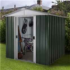 6ft 1 X 6ft 10 Apex Metal Shed With Free Anchor Kit (1.86m X 2.07m)