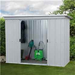 Yardmaster 9 2 X 3 4 Pent Metal Shed + Free Anchor Kit (2.84m X 1.04m)