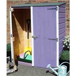 2ft X 4ft  (0.64m X 1.22m) - Tongue & Groove - Pent Garden Store - Windowless - Double Doors - 11mm Solid Osb (core)