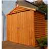 4ft X 6ft  (1.12m X 1.76m) -  Dip Treated Overlap - Apex Garden Shed - Windowless - Double Doors