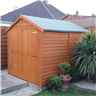 8ft X 6ft (2.39m X 1.82m) - Dip Treated Overlap -  Apex Garden Shed - Windowless - Double Doors