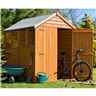 7ft X 5ft (2.04m X 1.61m) - Dip Treated Overlap - Apex Garden Shed - 4 Windows - Double Doors