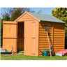 6ft X 6ft  (1.76m X 1.82m) - Dip Treated Overlap - Apex Garden Shed - Windowless - Double Doors
