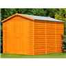 12ft X 6ft  (3.59m X 1.82m) - Dip Treated Overlap - Apex Garden Shed - Windowless - Double Doors