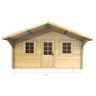 4m X 4m Premier Lisbon Log Cabin - Double Glazing - 44mm Wall Thickness