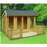 2.39m X 3.69m Versatile Apex Log Cabin - 34mm Wall Thickness