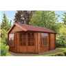 4.79m X 5.69m Perfect Corner Log Cabin - 28mm Wall Thickness