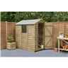 Installed 6ft X 4ft (1.8m X 1.3m)  Pressure Treated Overlap Apex Wooden Garden Shed With Single Door And 1 Window - Modular - Installation Included (core)