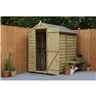 6ft X 4ft (1.8m X 1.3m) Pressure Treated Windowless Overlap Apex Shed With Single Door - Modular (core)
