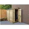 Installed 6ft X 3ft (1.8m X 1.1m) Windowless Pressure Treated Overlap Pent Shed With Single Side Door - Modular - Installation Included - Core