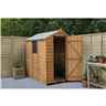 Installed 6ft X 4ft (1.8m X 1.3m) Overlap Apex Wooden Garden Shed With Single Door And 1 Window - Modular - Installation Included