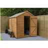 8ft X 6ft (2.4m X 1.9m) Overlap Apex Security Shed With Single Door - Windowless - Modular