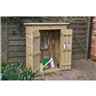 Installed Pressure Treated Overlap Pent Garden Store (132 X 108 X 55 Cm) - Installation Included