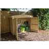 Pressure Treated Overlap Apex Large Outdoor Store With Tongue And Groove Front Panel And Doors (152 X 198 X 81 Cm)