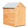 6ft X 4ft  (1.83m X 1.20m) - Super Value Overlap - Apex Wooden Garden Shed - Windowless - Single Door