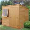 Installed - 7ft X 7ft (2.05m X 1.98m) Stowe Tongue & Groove - Pent Garden Shed - 10mm Osb Floor Installation Included