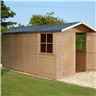 Installed - 13ft X 7ft (4.03m X 2.05m) - Stowe Tongue & Groove - Apex Garden Shed - 2 Opening Windows - Double Doors - 12mm Tongue And Groove Floor Installation Included