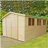 Installed - 15ft X 10ft (4.48m X 2.99m) - Stowe Tongue & Groove - Garden Shed/workshop - 12mm Tongue And Groove Floor & Roof Installation Included