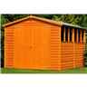 10ft X 10ft  (2.99m X 2.99m) - Dip Treated Overlap - Apex Wooden Garden Shed - 6 Windows - Double Doors