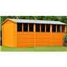 15ft X 10ft  (4.52m X 2.99m) - Dip Treated Overlap - Apex Wooden Garden Shed - 9 Windows - Double Doors