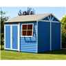 Installed - 12ft X 12ft -  (3.73m X 3.59m) - Tongue & Groove - Apex Workshop - 2 Opening Window - Double Doors - 16mm Tongue & Groove Floor Installation Included