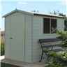 7ft X 5ft (2.09m X 1.49m) - Tongue And Groove - Apex Workshop - 2 Windows - Single Door - 12mm Tongue And Groove Floor And Roof