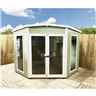 7ft X 7ft (2.69m X 2.05m) - Premier Corner Wooden Summerhouse - Double Doors - Side Windows - 12mm T&g Walls & Floor