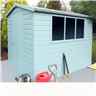 Installed 8ft X 6ft (2.39m X 1.79m) - Tongue And Groove - Apex Workshop - 2 Windows - Single Door - 12mm Tongue And Groove Floor And Roof Installation Included