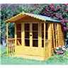 10ft X 7ft (2.97m X 2.05m) - Premier Wooden Summerhouse - Optional Veranda - 12mm T&g Walls - Floor - Roof