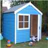 4ft X 4ft (1.12m X 1.19m) - Wooden Playhut Playhouse - 12mm Tongue & Groove - 1 Window - Single Door - Apex Roof
