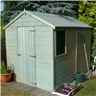8ft X 6ft (2.39m X 1.83m) - Pressure Treated Tongue And Groove - Apex Workshop - 1 Opening Window - Single Door