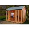Installed 10ft X 8ft (2.99m X 1.79m) - Premier Wooden Summerhouse - Bifold Doors - 12mm T&g Walls - Floor - Roof Installation Included