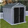 10ft X 6ft (3.03m X 1.85m) Double Door Apex Plastic Shed With Skylight Roofing