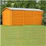 Installed 15ft X 10ft (4.52m X 2.99m) Windowless Dip Treated Overlap Apex Wooden Garden Shed With Double Doors Installation Included