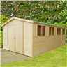 Installed - 20ft X 10ft (5.99m X 2.99m) - Stowe Tongue & Groove - Garden Shed/workshop - 6 Windows - Double - 12mm Tongue And Groove Floor And Roof Installation Included
