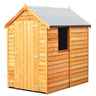 6ft X 4ft  (1.83m X 1.20m) - Super Value Overlap - Apex Wooden Garden Shed - Window - Single Door