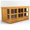 12ft x 6ft Premium Tongue and Groove Pent Potting Shed - Single Door - 16 Windows - 12mm Tongue and Groove Floor and Roof