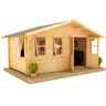 12ft X 14ft Rosco 44mm Log Cabin (19mm Tongue And Groove Floor And Roof) (3550x4150)