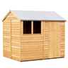 8ft X 6ft (2.39m X 1.83m) - Reverse - Super Value Overlap - Apex Wooden Shed - 1 Window - Single Door