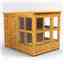 6ft x 8ft Premium Tongue and Groove Pent Potting Shed - Double Door - 14 Windows - 12mm Tongue and Groove Floor and Roof	