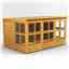 12ft x 8ft Premium Tongue And Groove Pent Potting Shed - Single Door - 20 Windows - 12mm Tongue And Groove Floor And Roof
