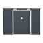 8ft X 4ft (2.61m X 1.21m) Double Door Metal Pent Shed - Dark Grey